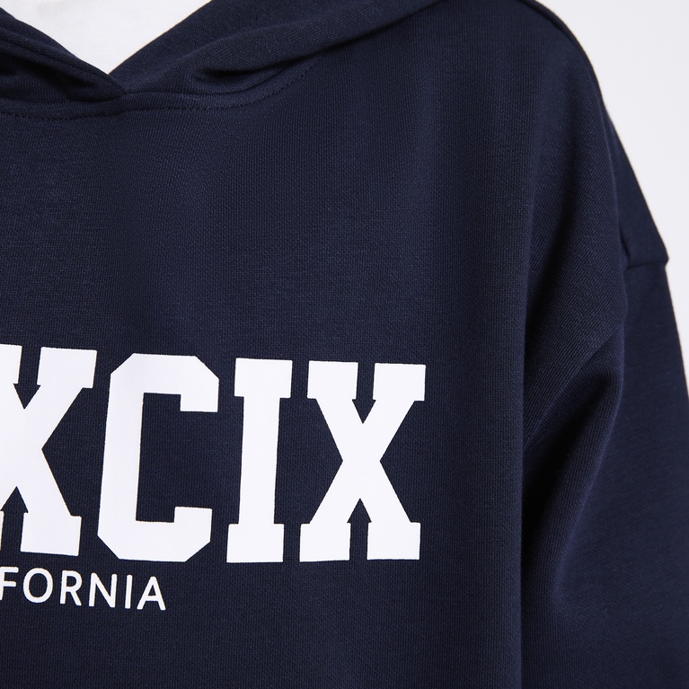 Printed hoodie "Jordon" Navy 7